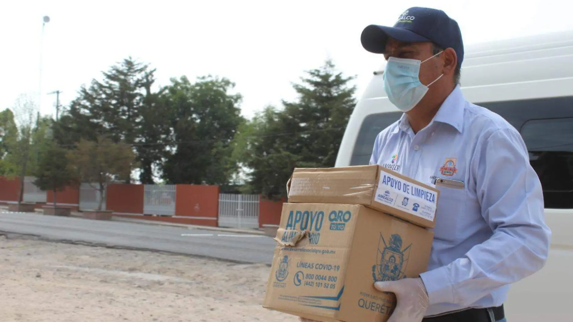 Las despensas contemplan alimentos de la canasta básica y artículos de limpieza. Cortesía Gobierno Amealco.